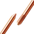 Copper clad steel one pointed and one threaded ground rod of earthing material